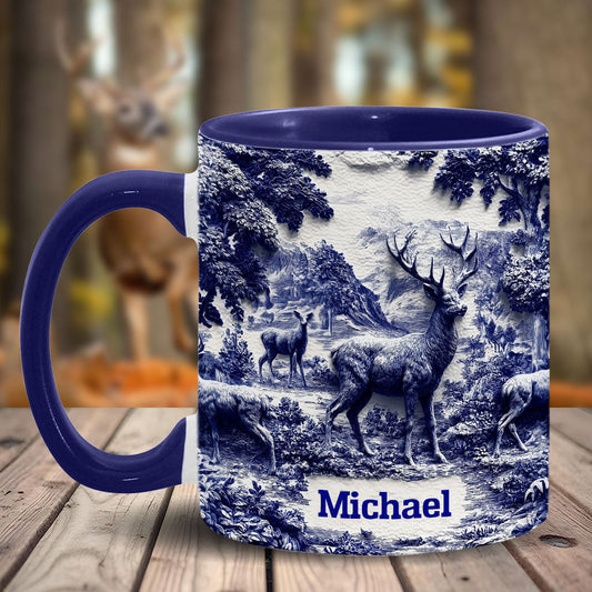 Mug personnalisé sur le thème de la chasse au cerf