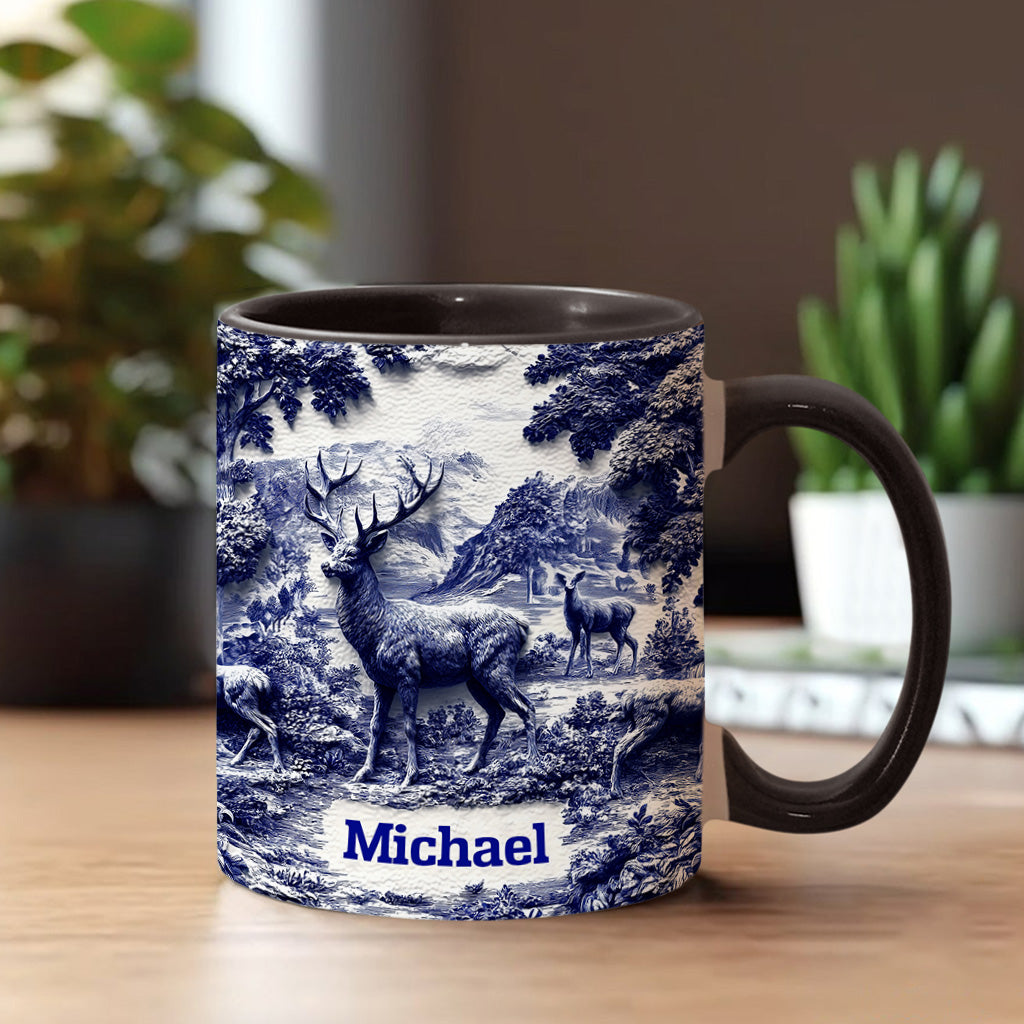 Mug personnalisé sur le thème de la chasse au cerf
