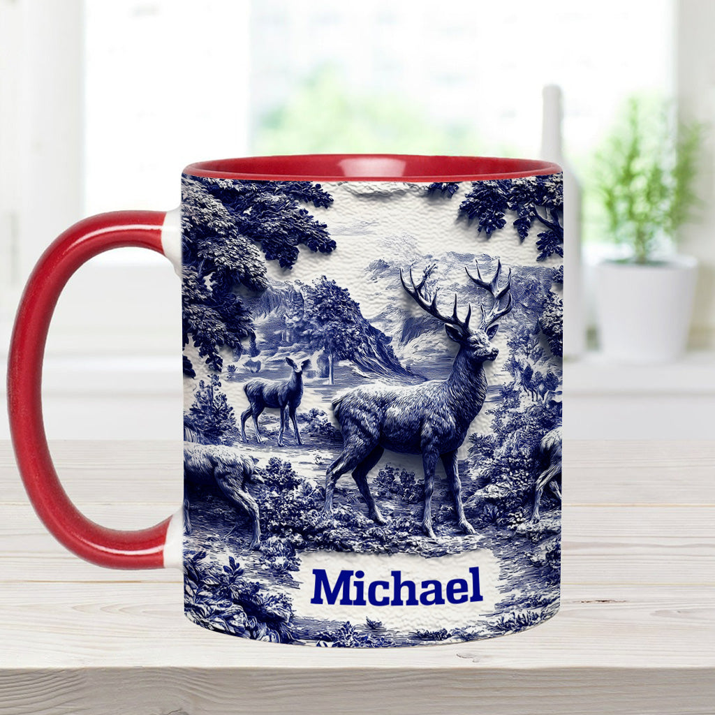 Mug personnalisé sur le thème de la chasse au cerf