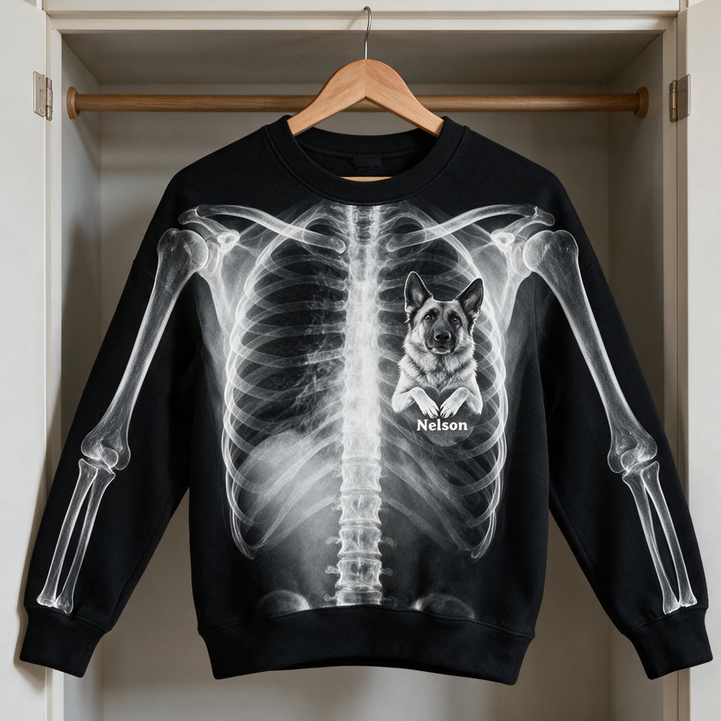 L'X-ray dans mon cœur - Chemise personnalisée pour chien