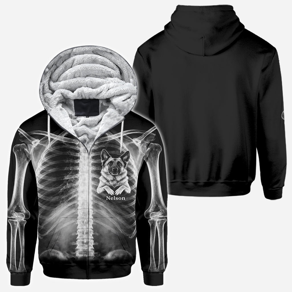L'X-ray dans mon cœur - Chemise personnalisée pour chien