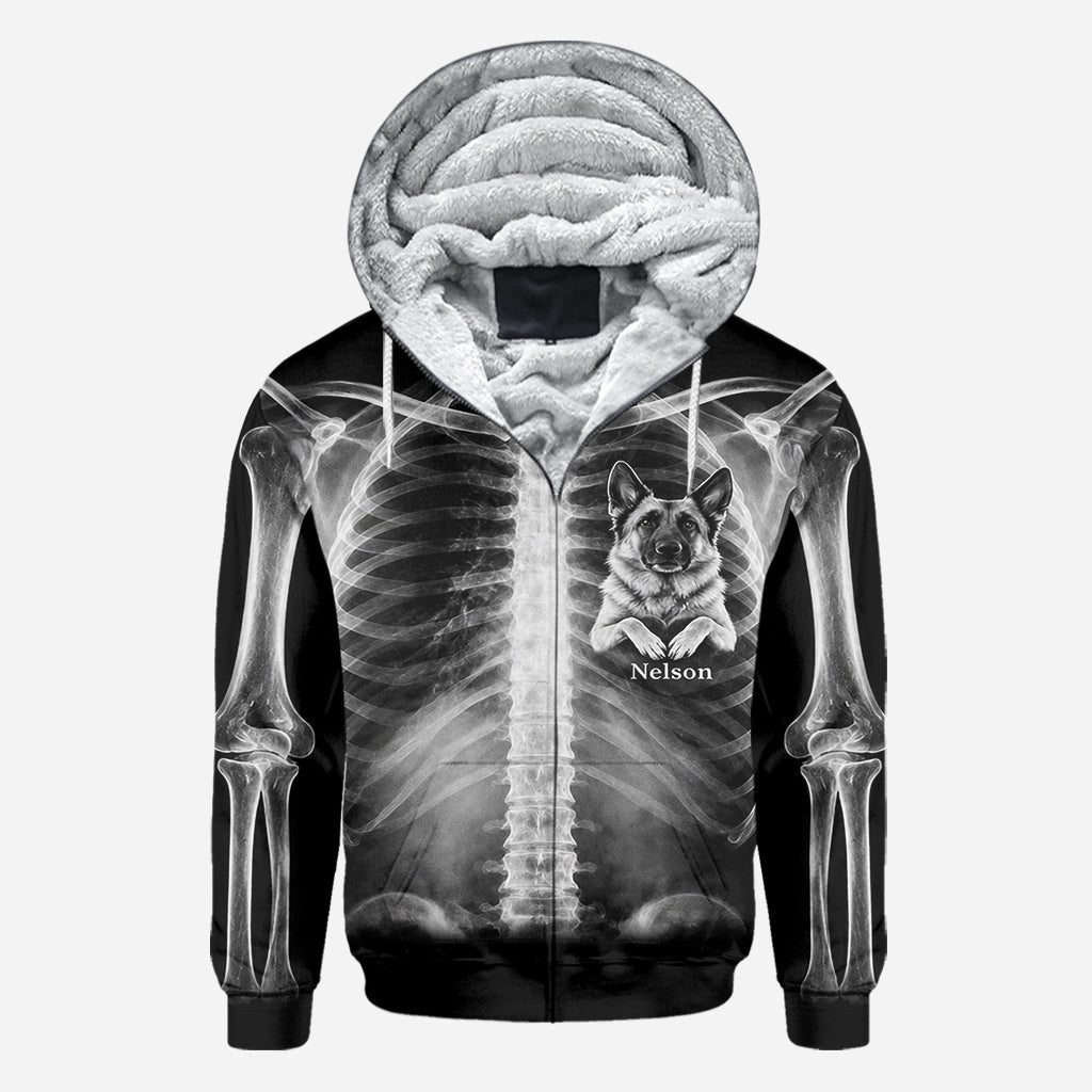 L'X-ray dans mon cœur - Chemise personnalisée pour chien