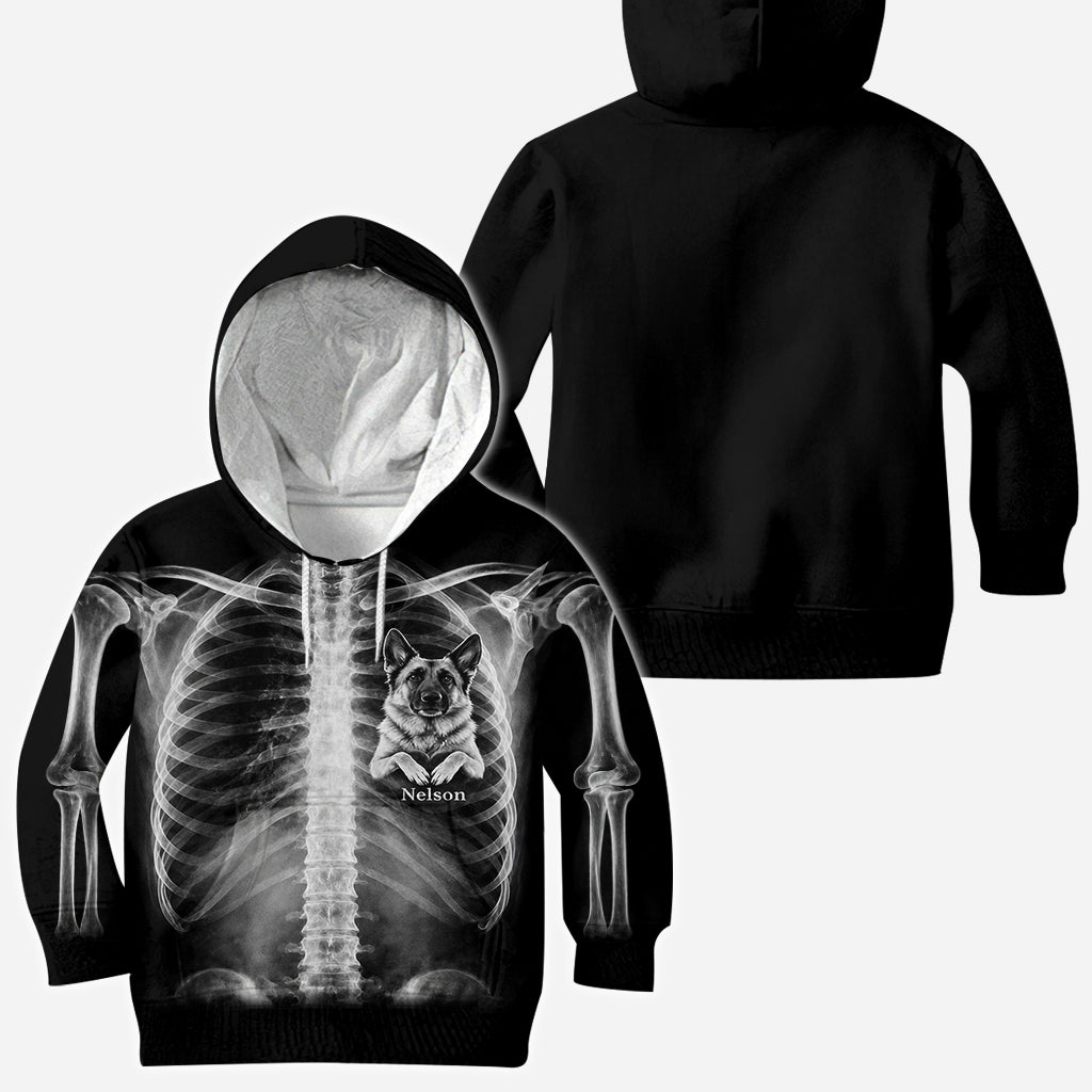 L'X-ray dans mon cœur - Chemise personnalisée pour chien