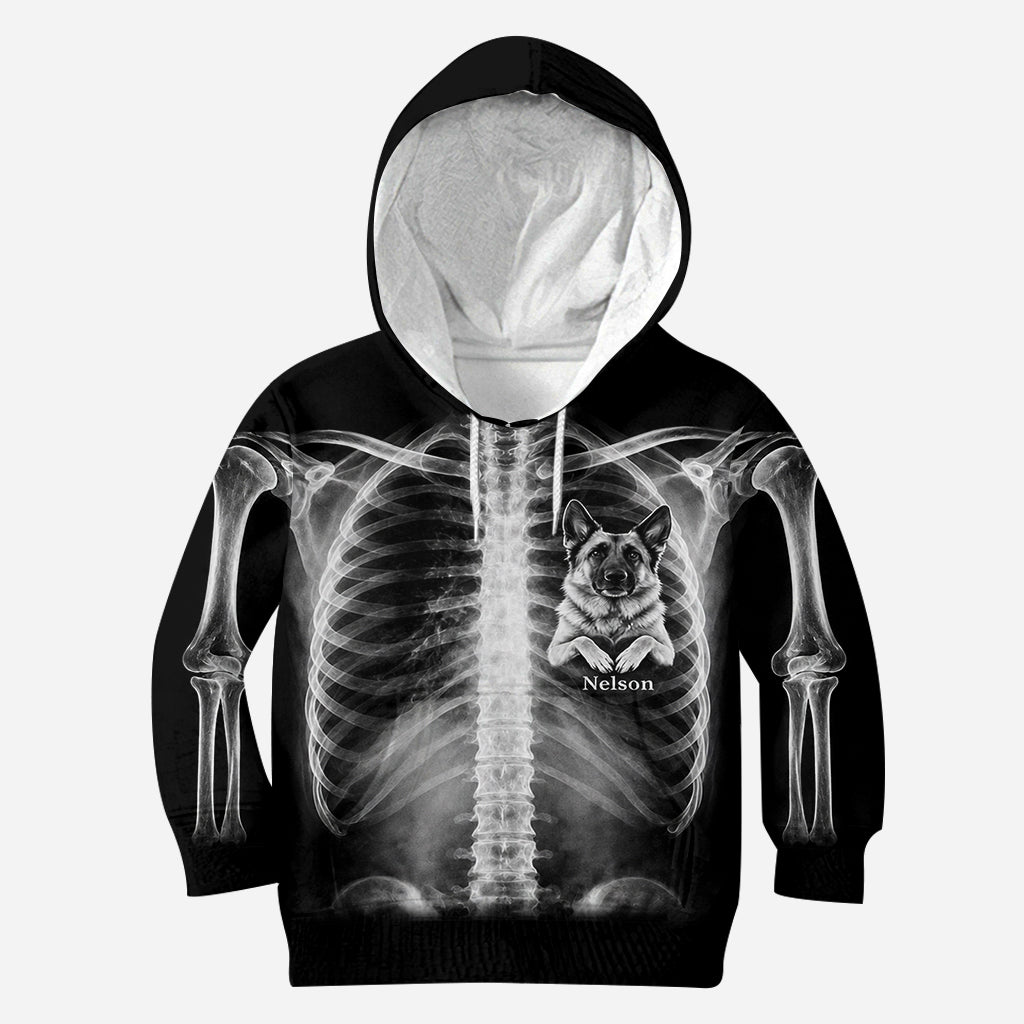 L'X-ray dans mon cœur - Chemise personnalisée pour chien