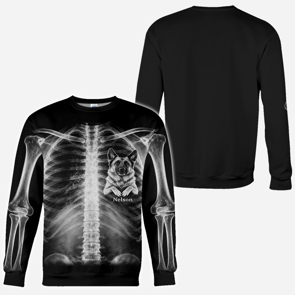 L'X-ray dans mon cœur - Chemise personnalisée pour chien
