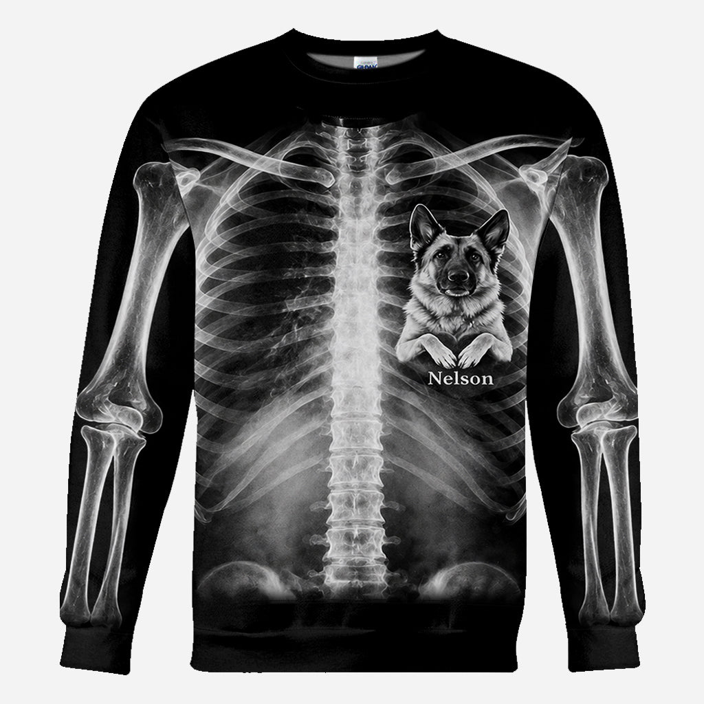 L'X-ray dans mon cœur - Chemise personnalisée pour chien