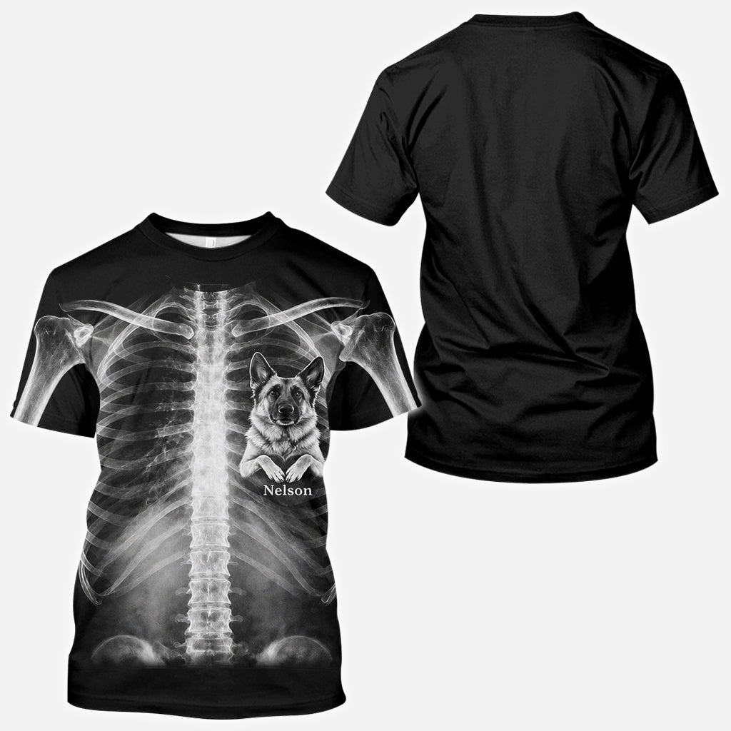 L'X-ray dans mon cœur - Chemise personnalisée pour chien