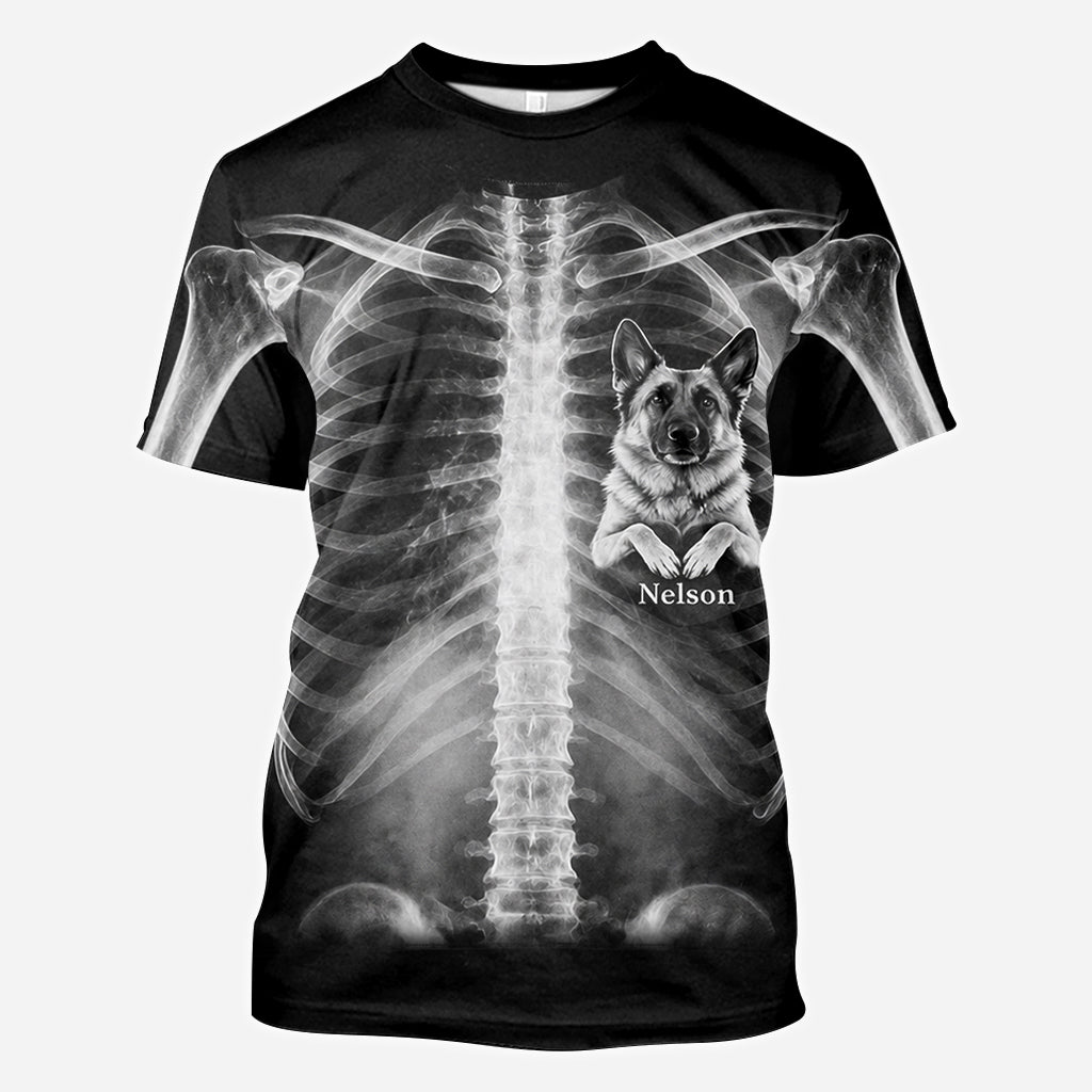 L'X-ray dans mon cœur - Chemise personnalisée pour chien