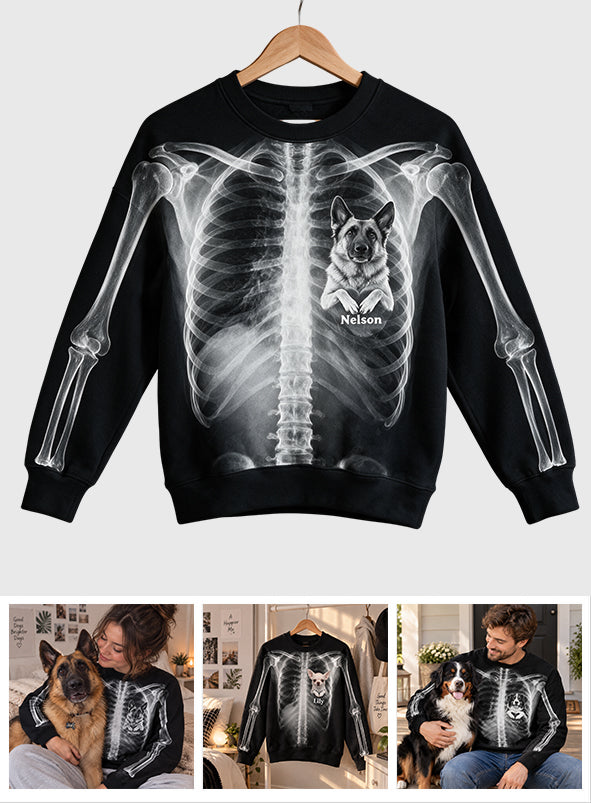 L'X-ray dans mon cœur - Chemise personnalisée pour chien