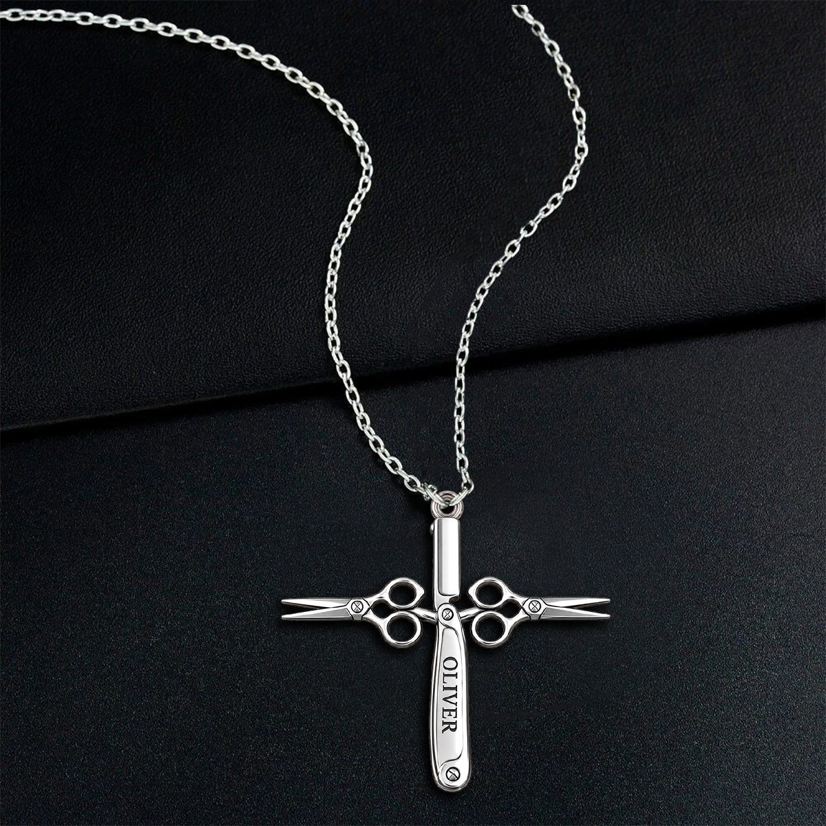 Best Hairdresser - Personalized Hairdresser Shaped Metal Pendant Necklace