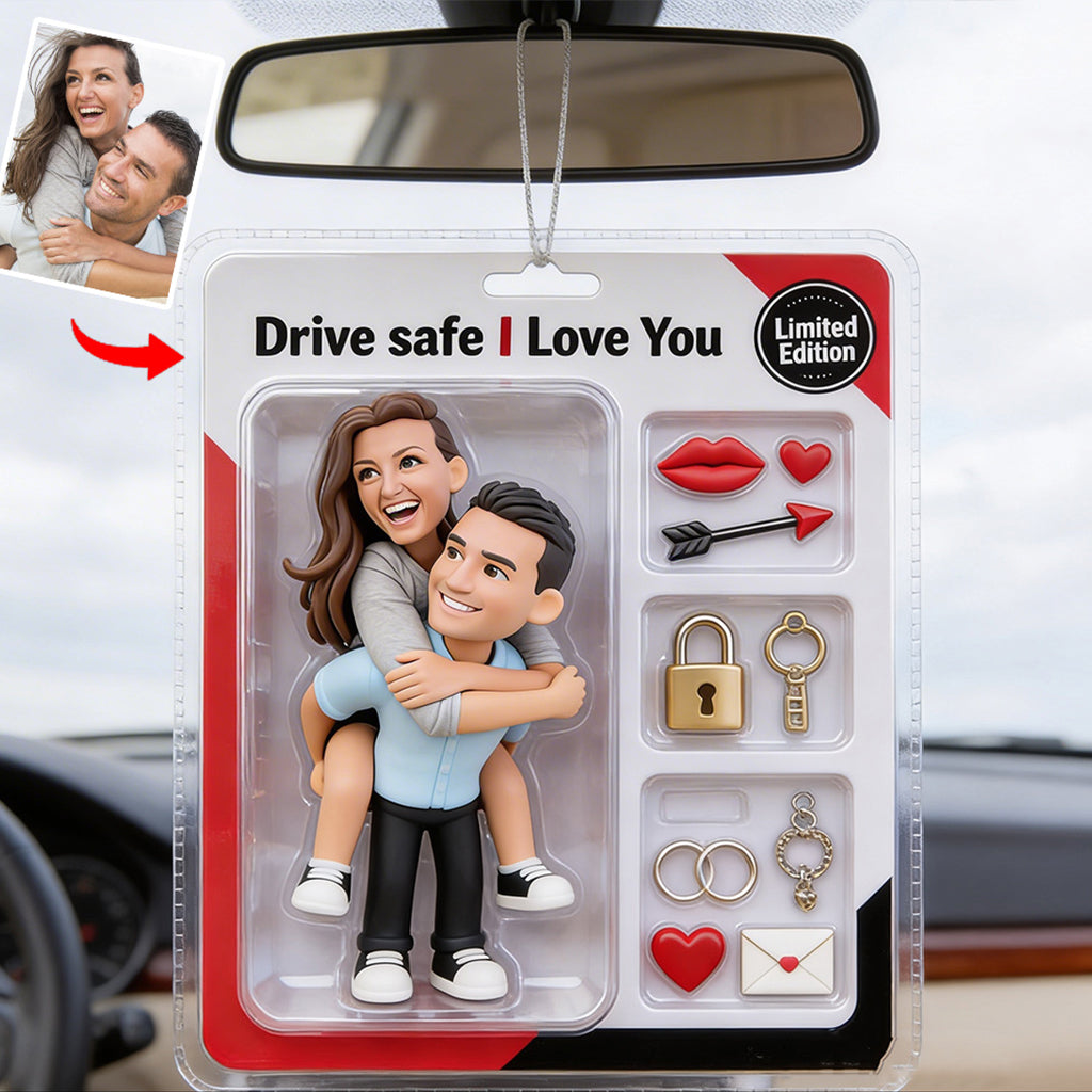 Drive Safe Custom Any Photo - Personalized Couple Car Ornament