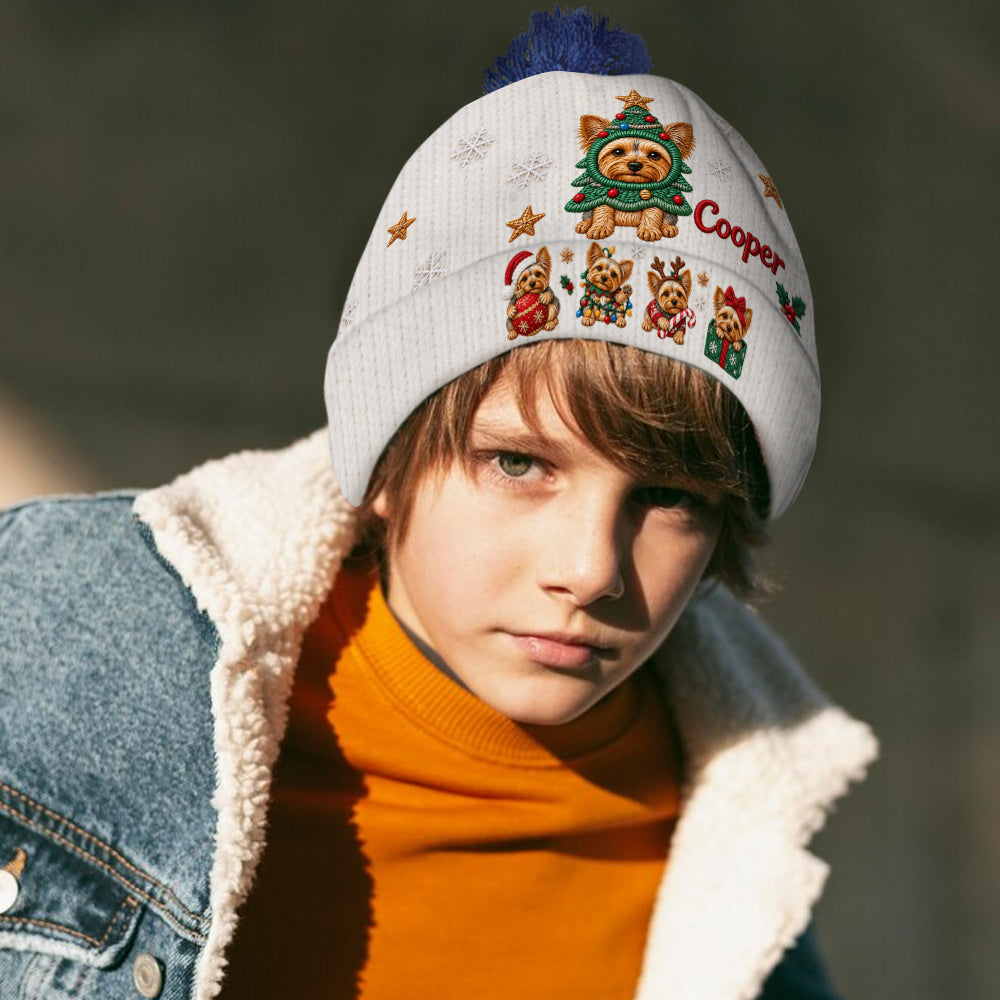 Merry Christmas - Personalized Dog Beanie Hat