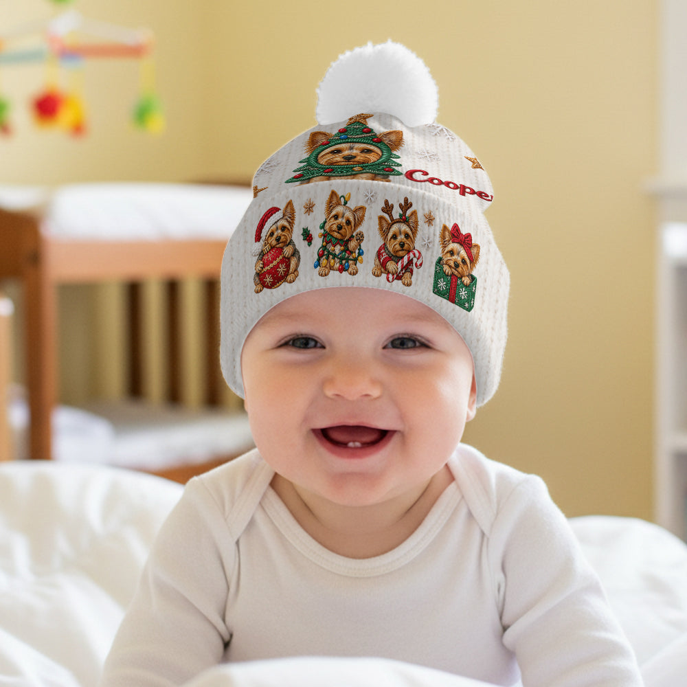 Merry Christmas - Personalized Dog Beanie Hat