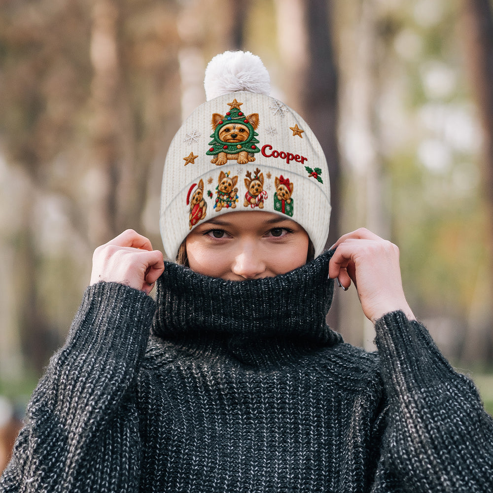 Merry Christmas - Personalized Dog Beanie Hat