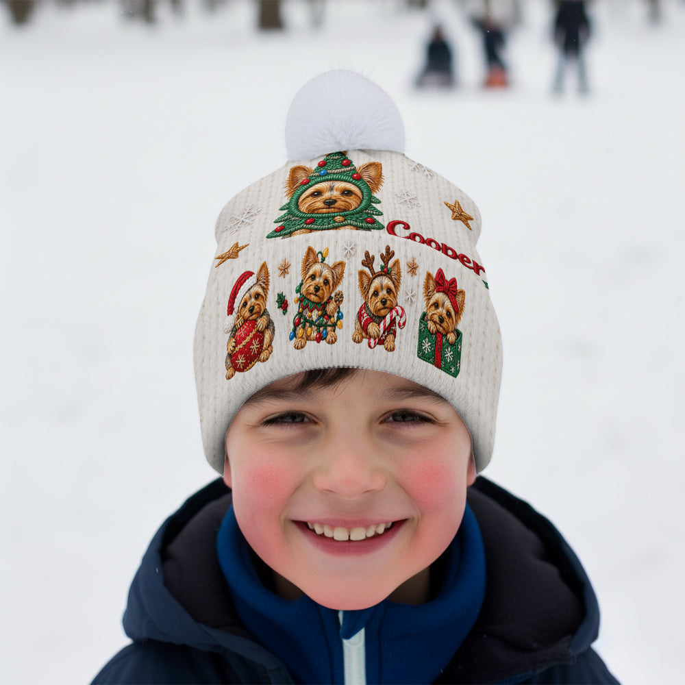 Merry Christmas - Personalized Dog Beanie Hat