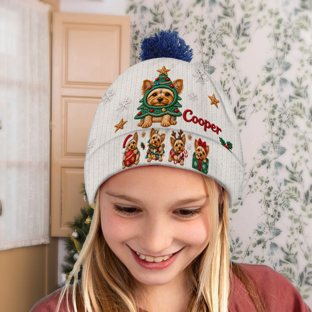 Merry Christmas - Personalized Dog Beanie Hat