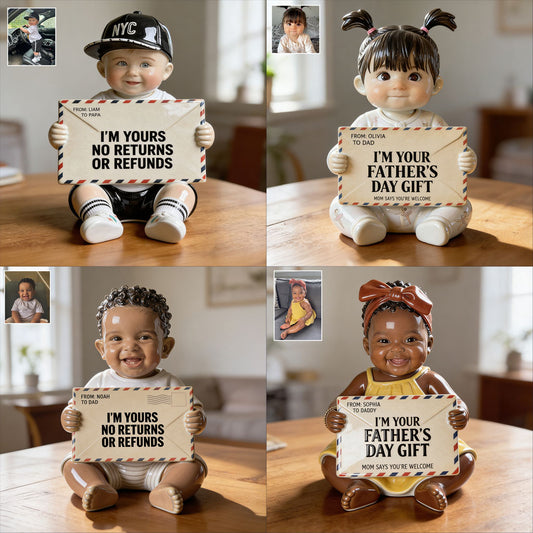Lettre Amusante Pour Papa - Figurine 3D Personnalisée Premium