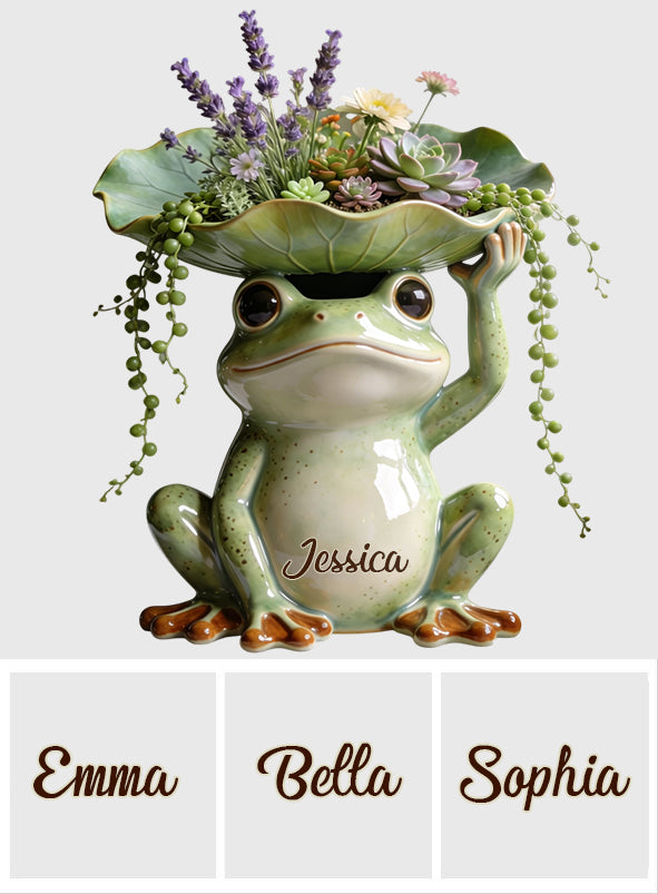 Just A Woman Who Loves Frog - Personalized Frog Acrylic Pot
