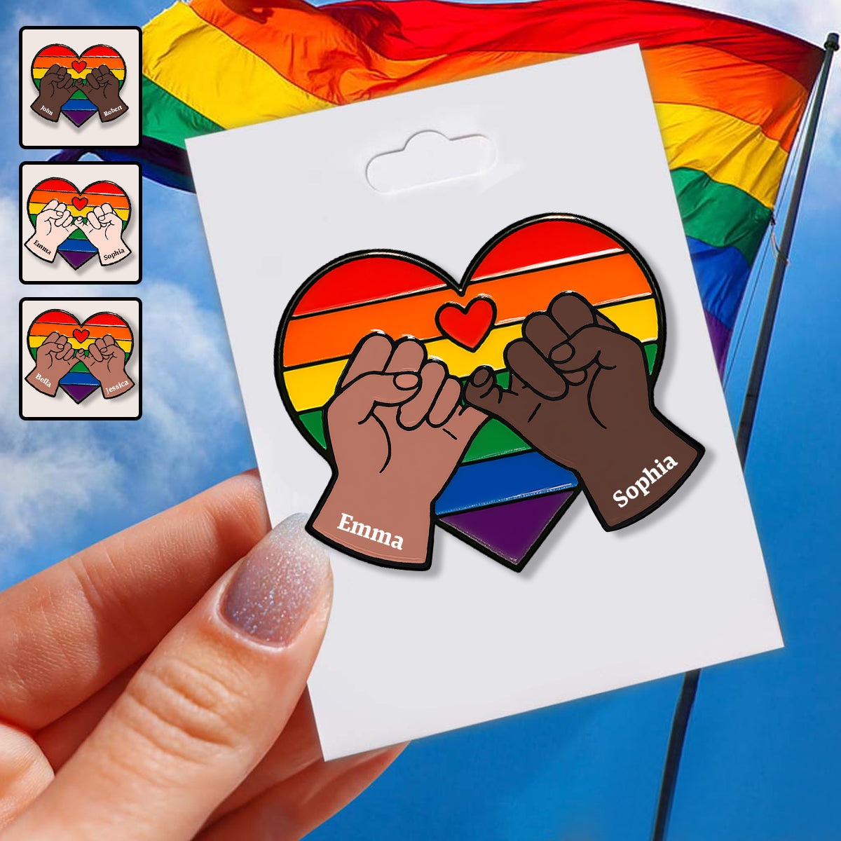 Love Is Love - Personalized LGBT Support Pin