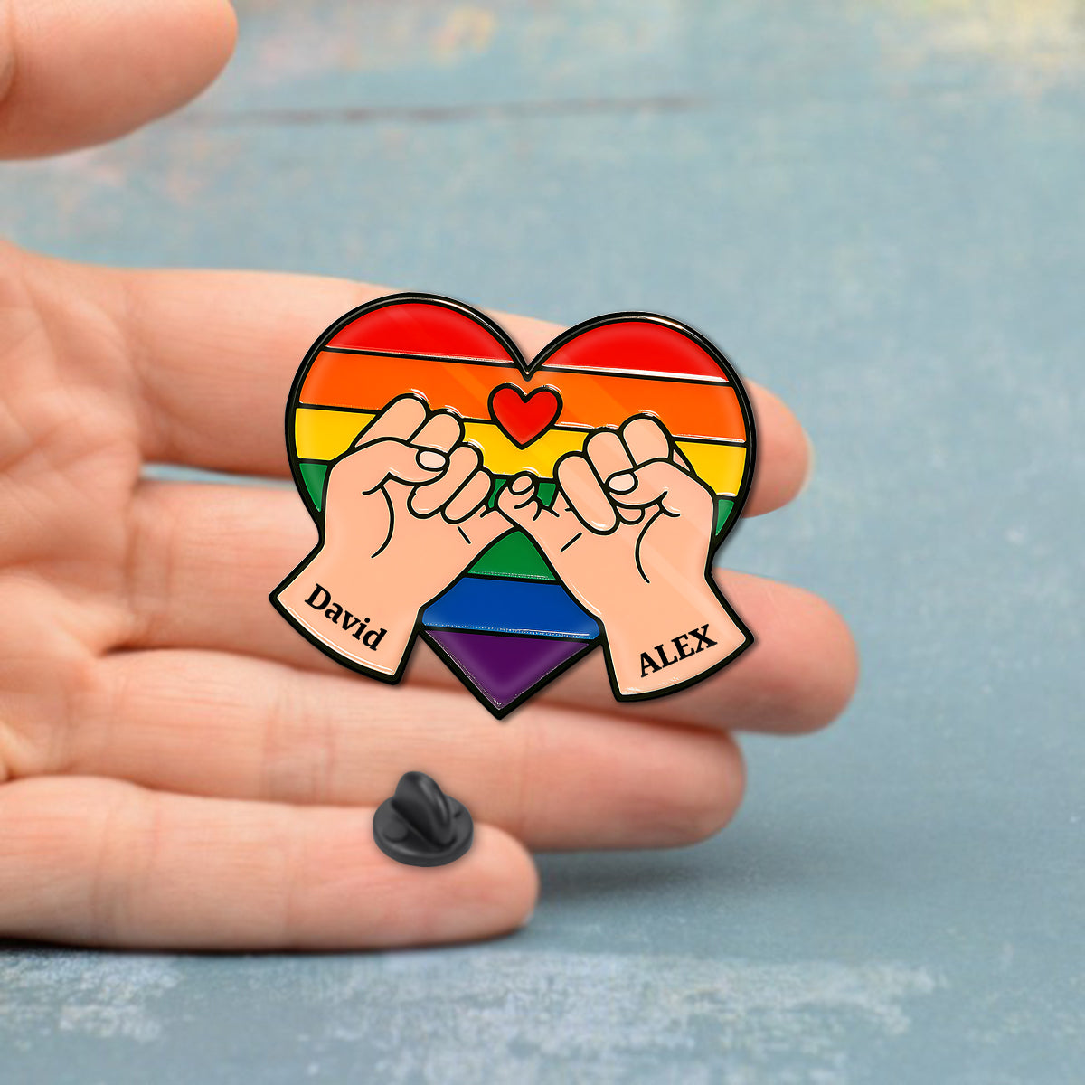 Love Is Love - Personalized LGBT Support Pin