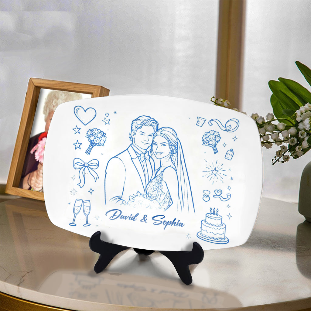 Cadeau idéal pour les couples - Assiette personnalisée pour couples