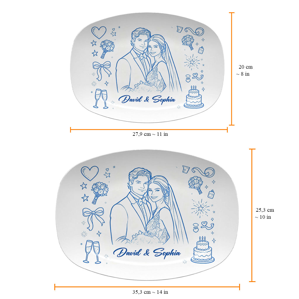 Cadeau idéal pour les couples - Assiette personnalisée pour couples