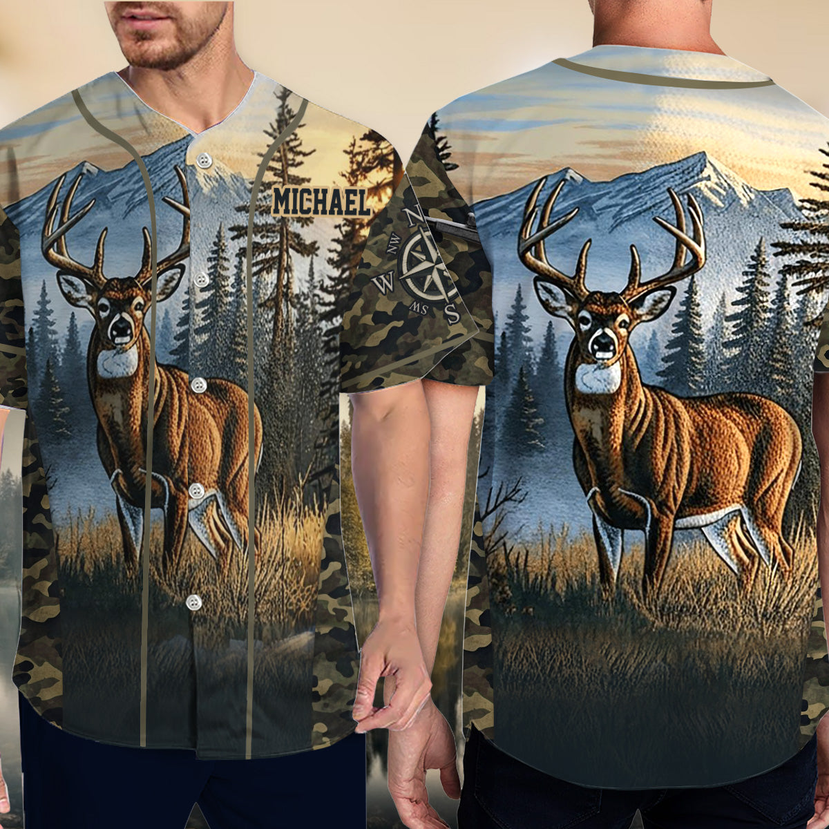 J'adore la chasse - Maillot de baseball de chasse personnalisé