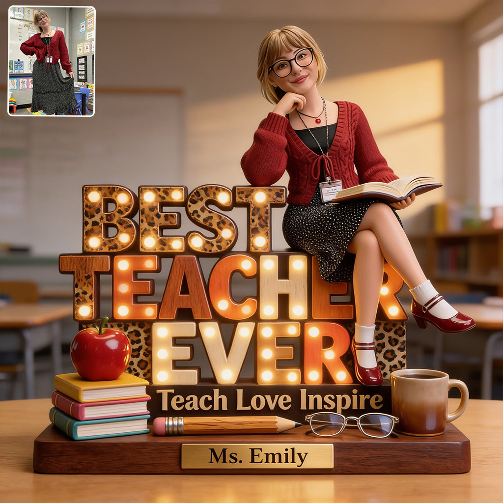 Best Teacher - Personalized Teacher 2-Side Printed Acrylic Plaque