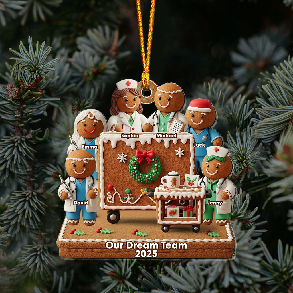 Hospital Dream Team - Personalized Nurse Transparent Ornament