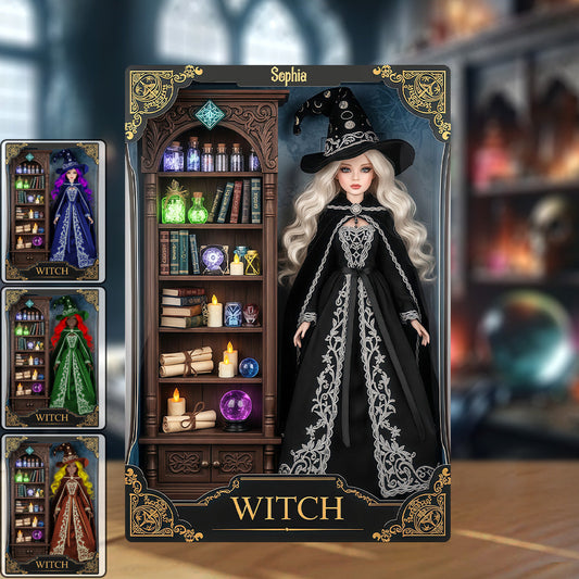 Sorcière Magique - Plaque acrylique personnalisée en forme de sorcière