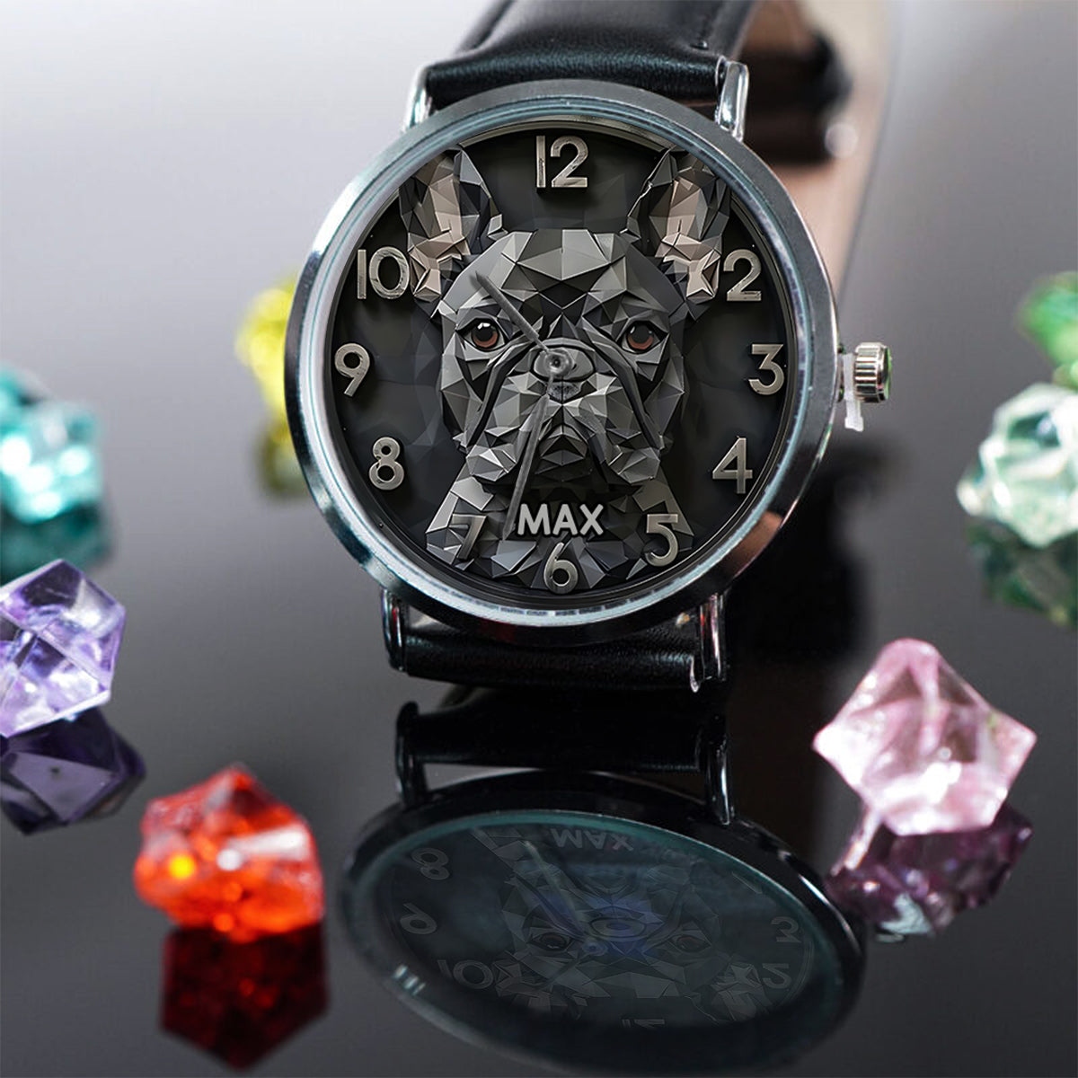 Montre personnalisée Bouledogue français - Montre à main Bouledogue français stylée