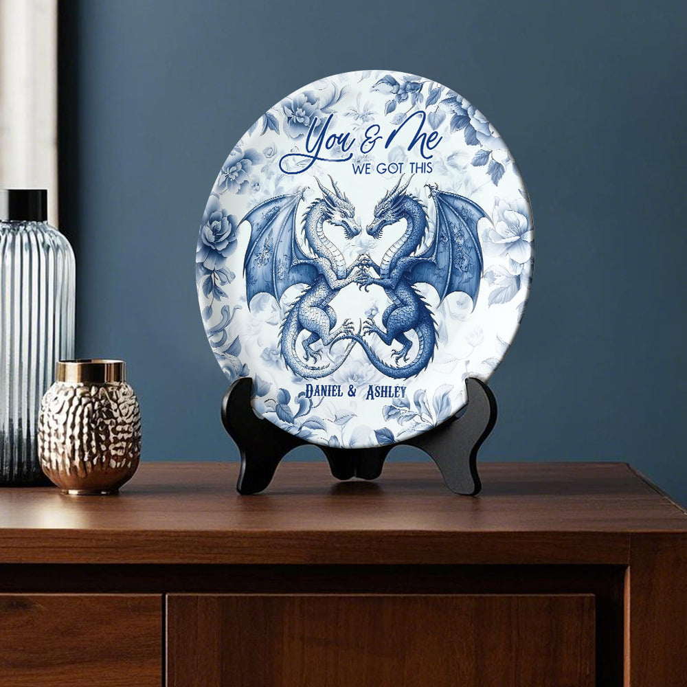 We Got This - Personalized Dragon Ceramic Round Plate