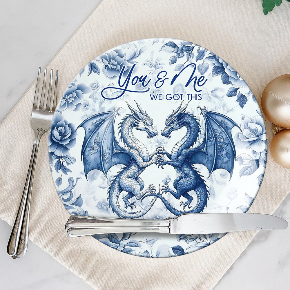 We Got This - Personalized Dragon Ceramic Round Plate