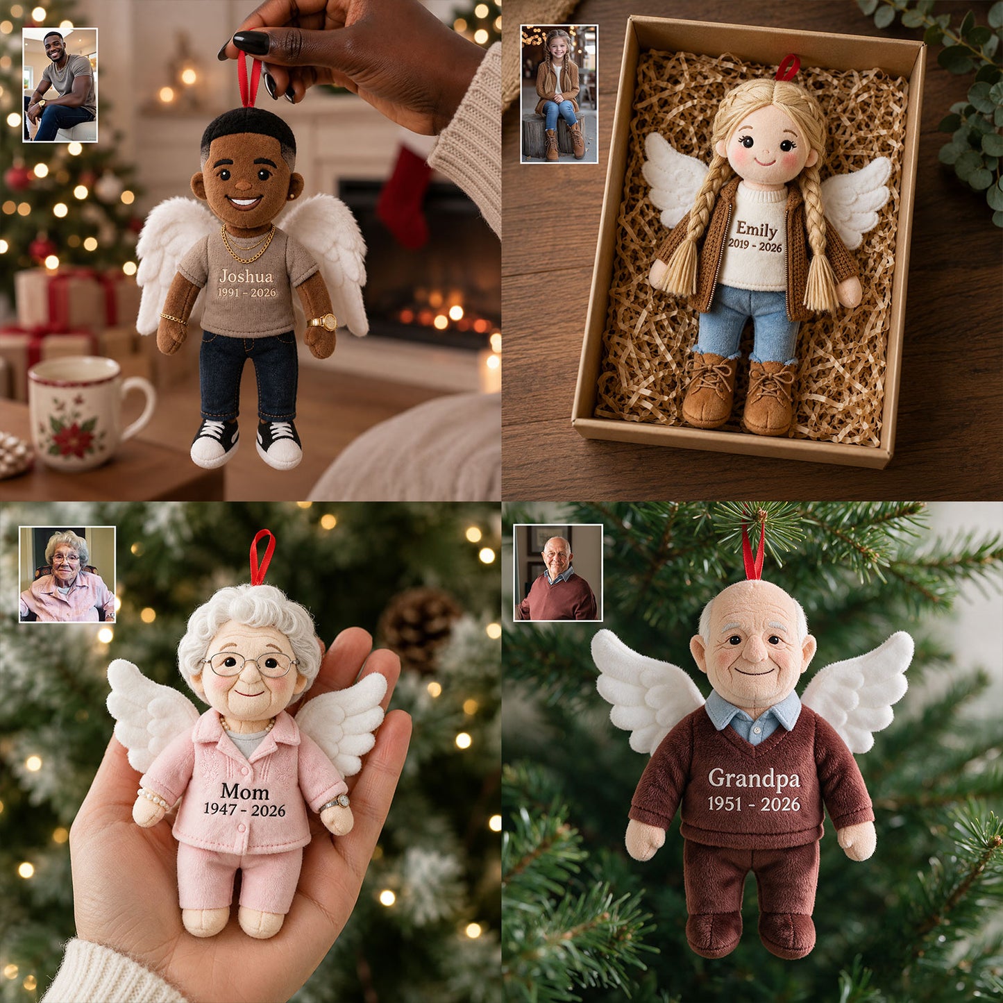 I'm Always With You - Personalized Memorial Plush Ornament