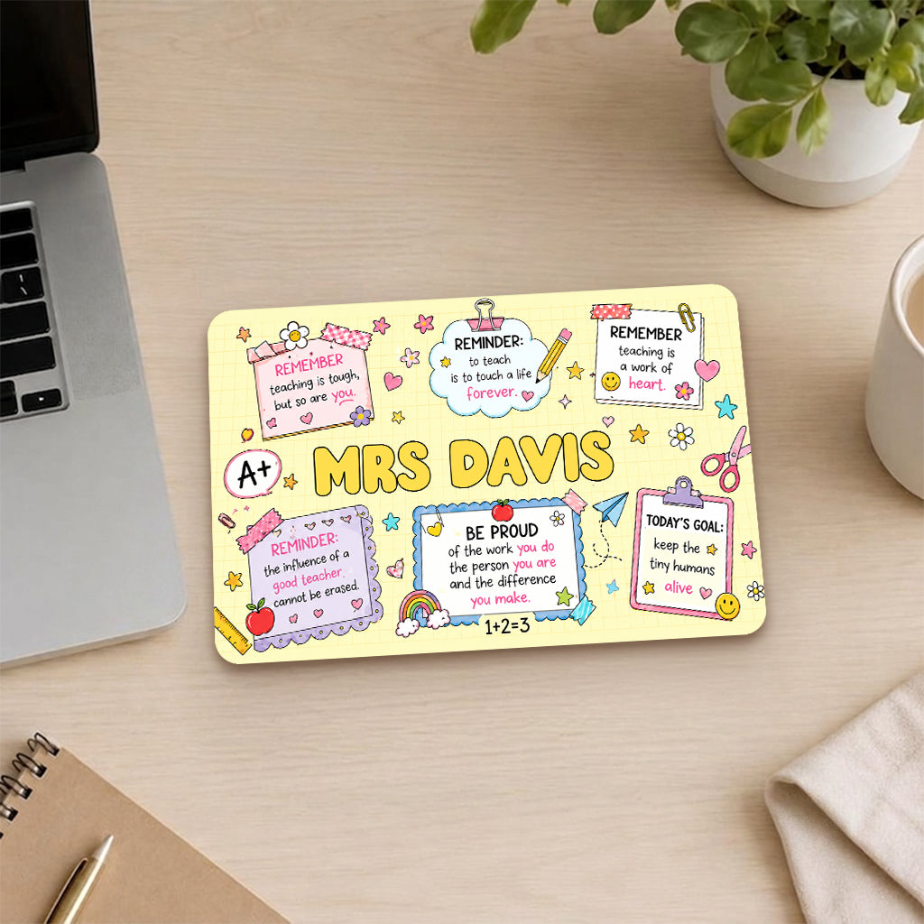 Back To School, Teacher Gift Idea - Personalized Teacher Mouse Pad Custom Shape