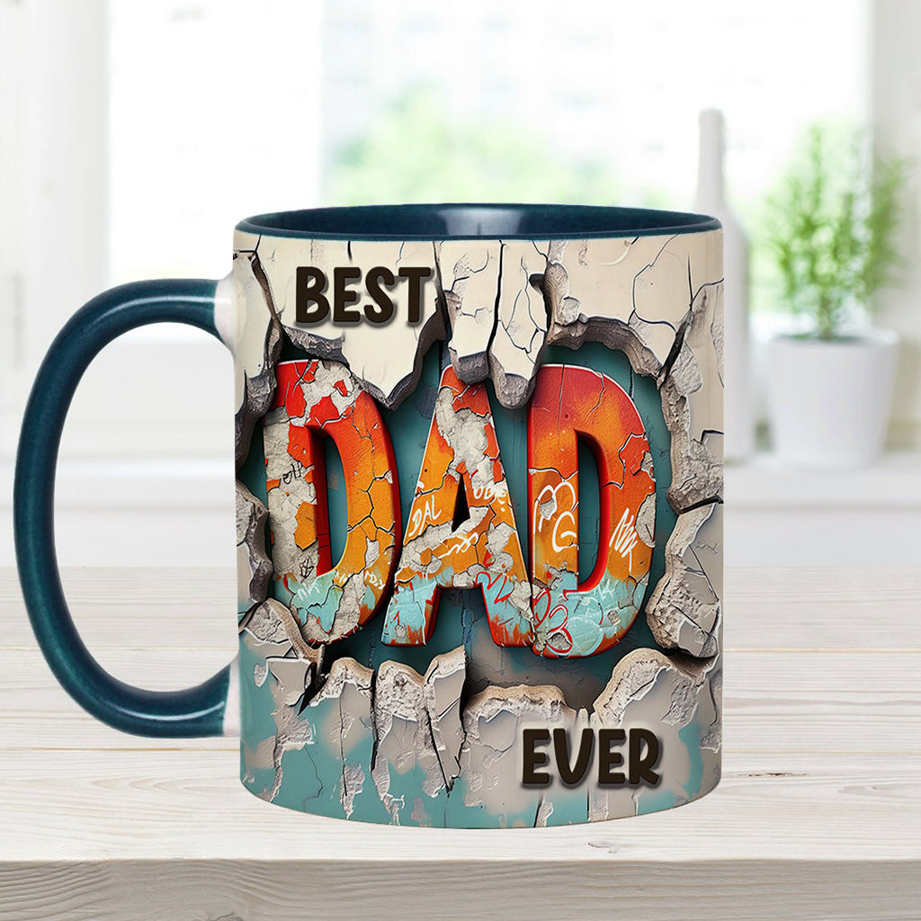 Best Dad Ever - Personalized Father Accent Mug
