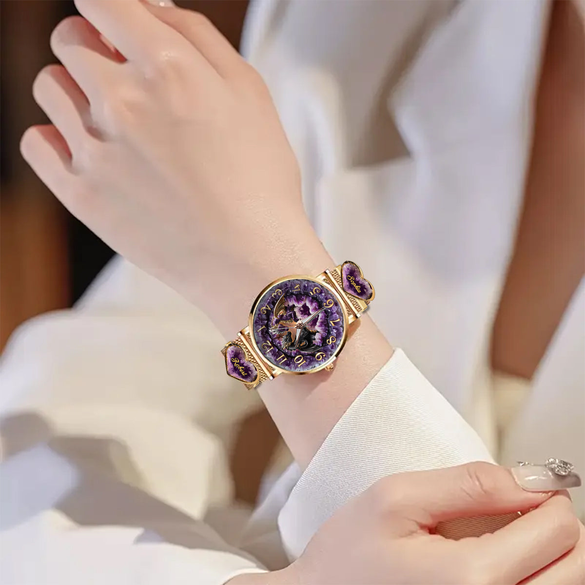 Toi et moi, on gère ! - Montre-bracelet personnalisée Dragon pour femme avec breloques pour bracelet