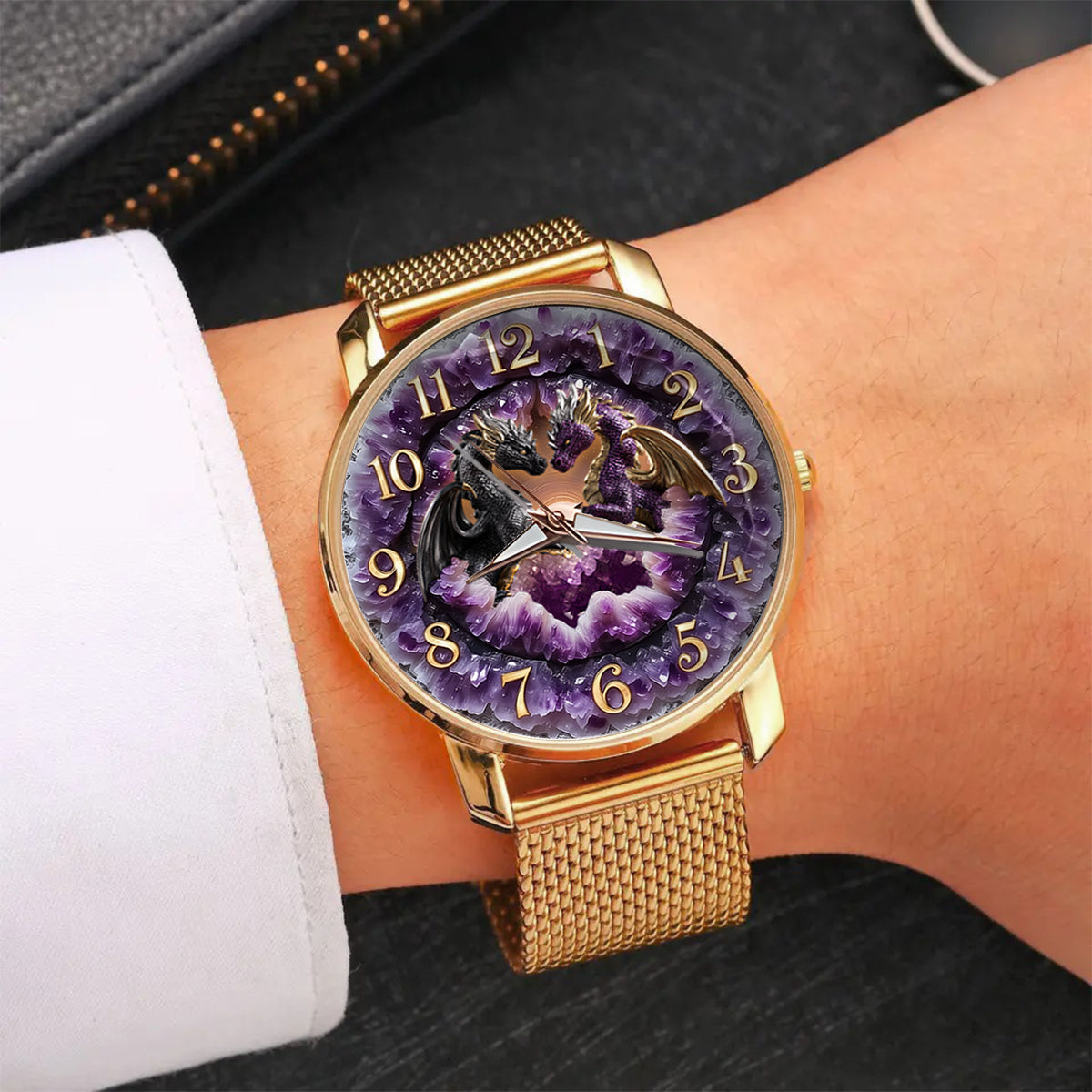 Toi et moi, on gère ! - Montre-bracelet personnalisée Dragon pour femme avec breloques pour bracelet