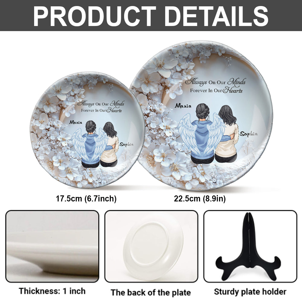 Je suis toujours avec toi - Assiette ronde en céramique personnalisée « Je suis toujours avec toi »