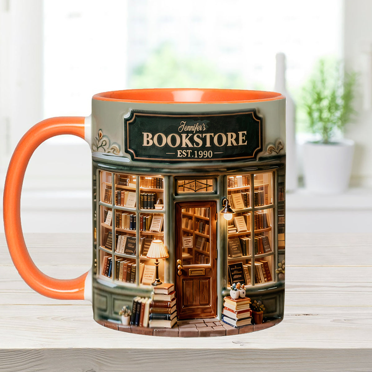 Coffret « Love Books » - Mug personnalisé avec agitateurs en acrylique