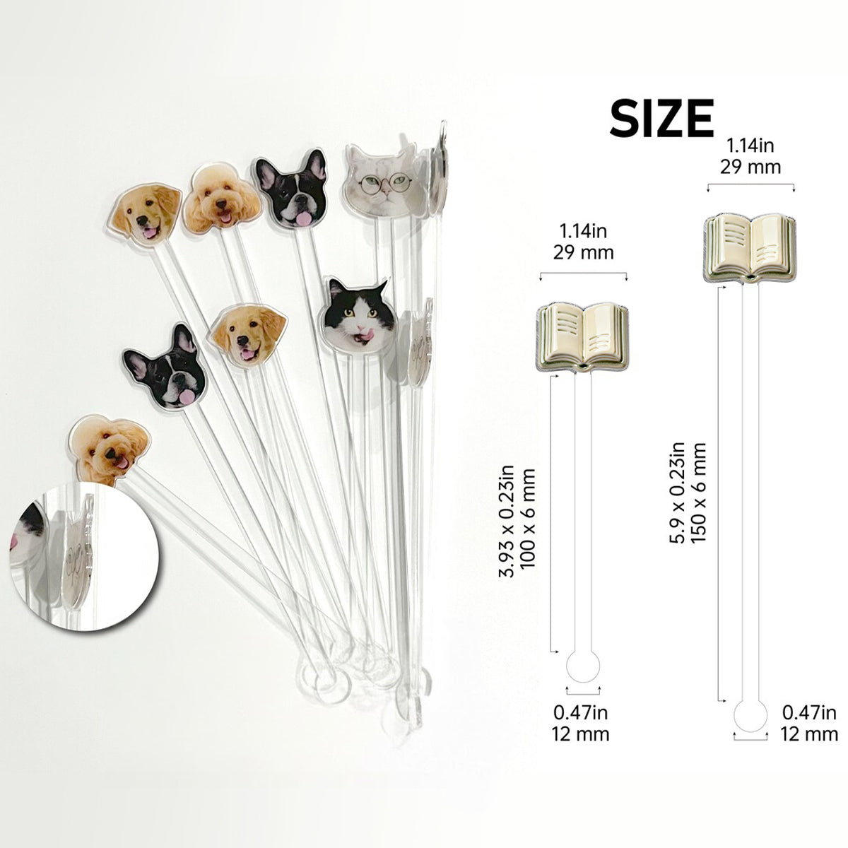 Coffret « Love Books » - Mug personnalisé avec agitateurs en acrylique