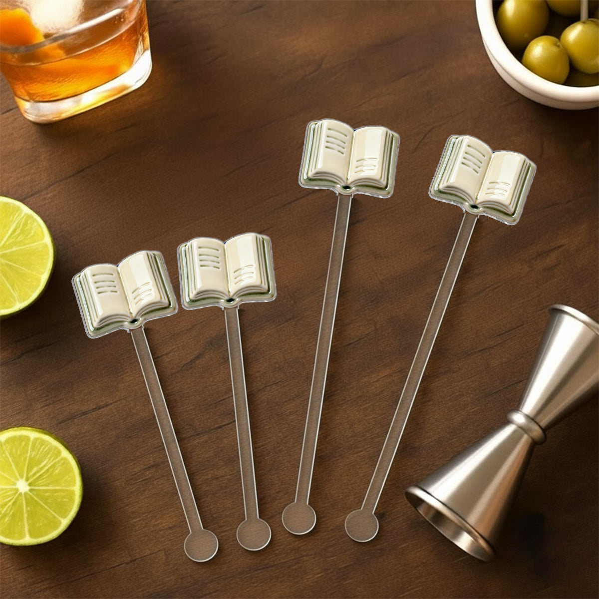 Coffret « Love Books » - Mug personnalisé avec agitateurs en acrylique