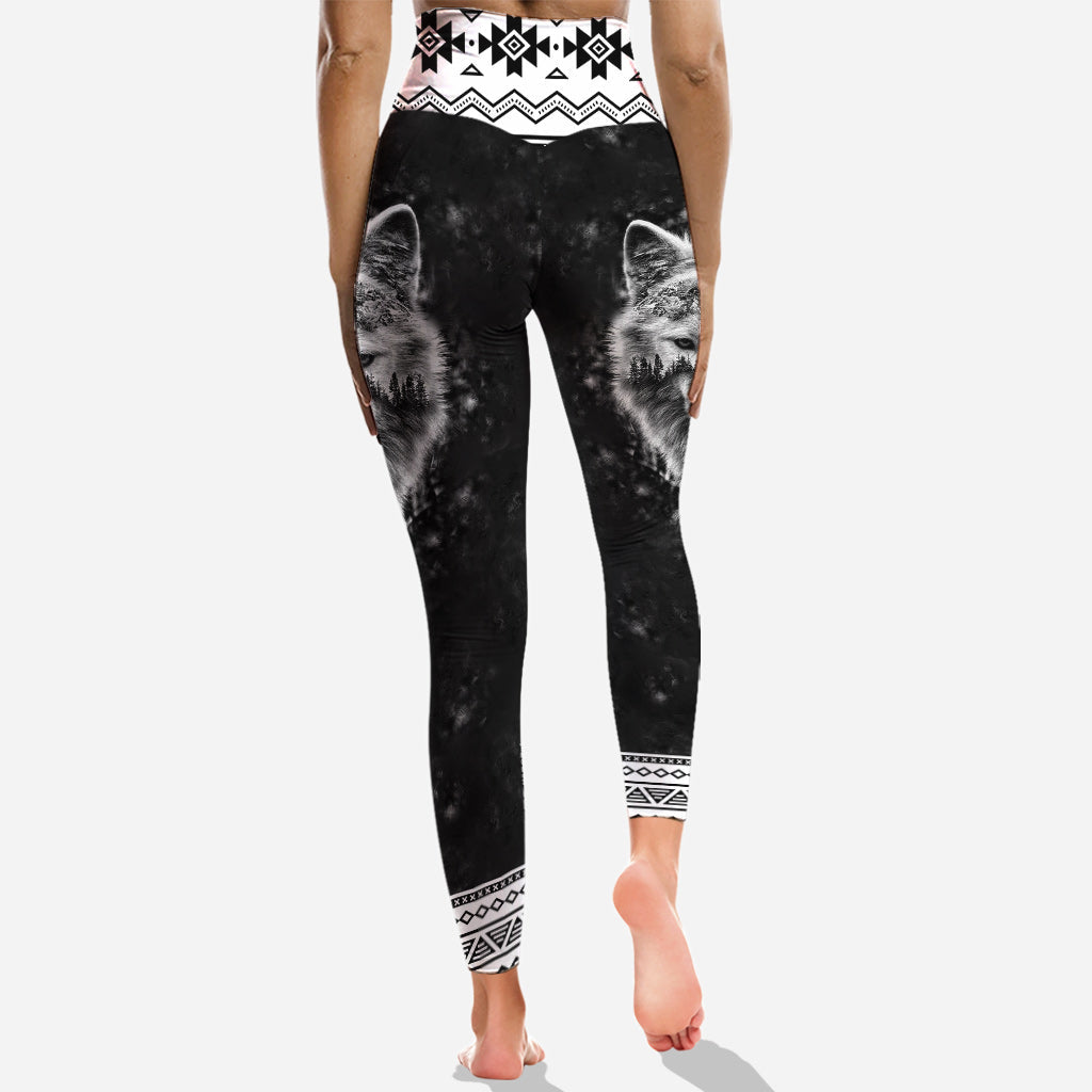 Strong Wolf - Personalized Wolf Hoodie and Leggings