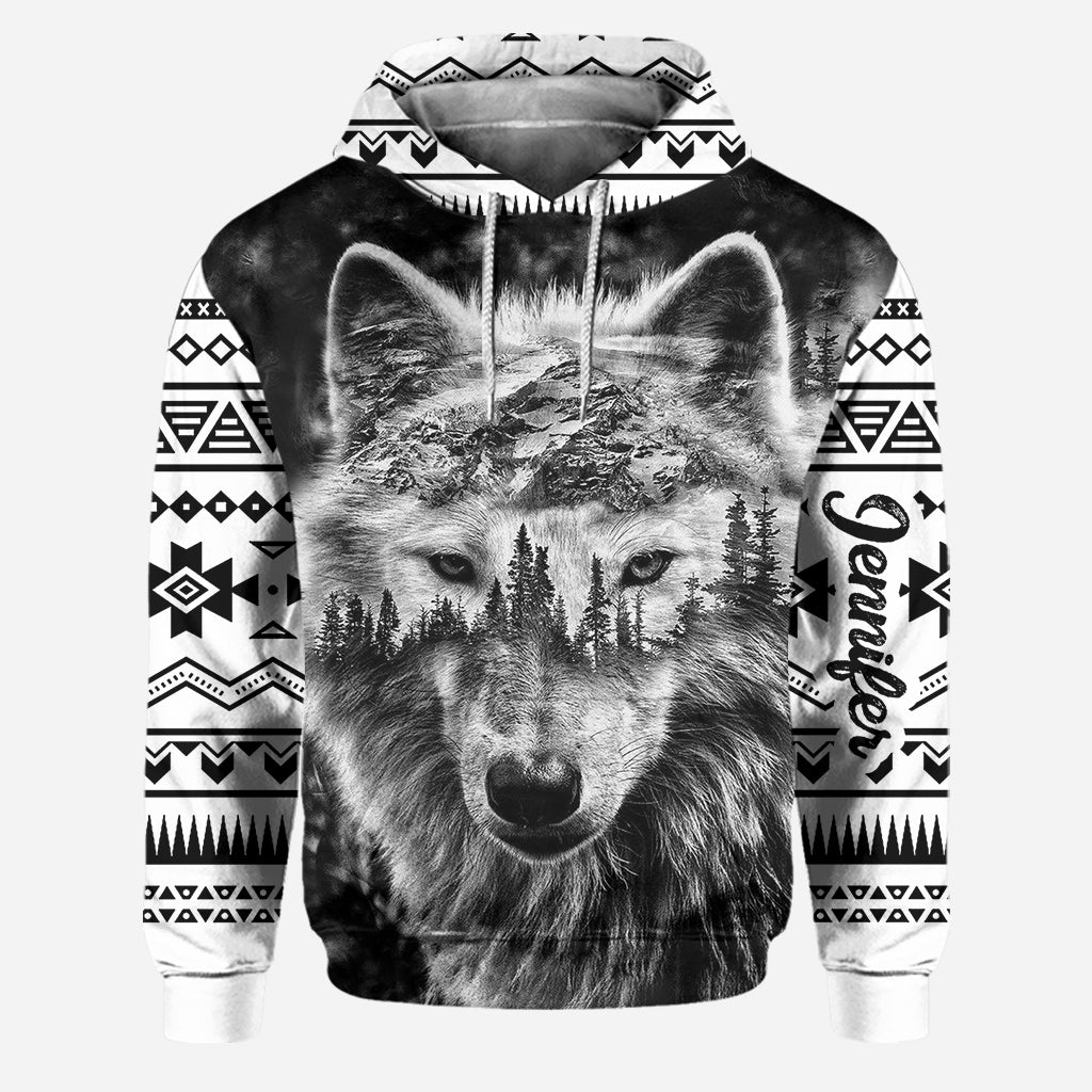 Strong Wolf - Personalized Wolf Hoodie and Leggings