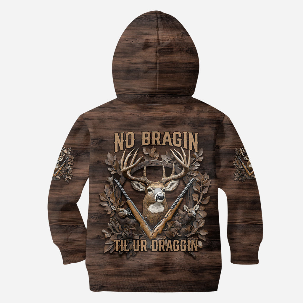 Pas de vantardise tant que tu ne traînes pas - T-shirt de chasse personnalisé intégral