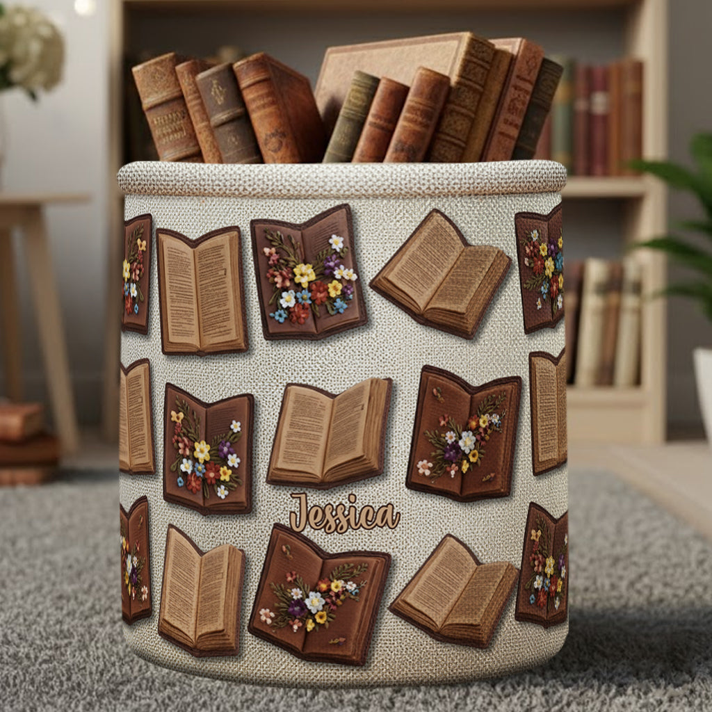 Panier de rangement pour amoureux des livres - Panier de rangement de livres personnalisé