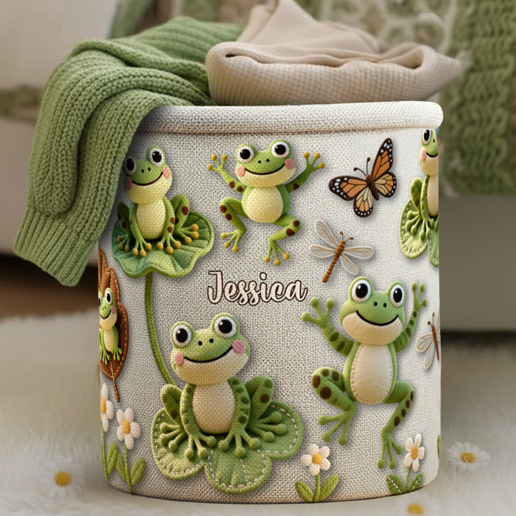 Panier de rangement personnalisé « Love Frog »