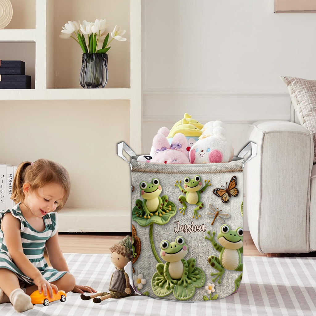 Panier de rangement personnalisé « Love Frog »