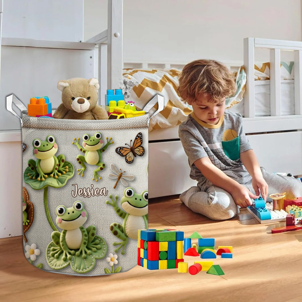 Panier de rangement personnalisé « Love Frog »