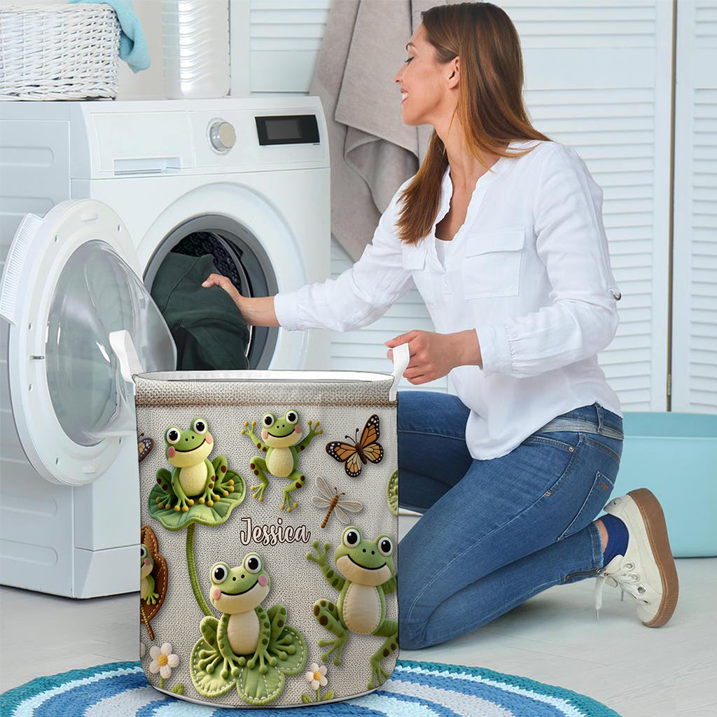 Panier de rangement personnalisé « Love Frog »